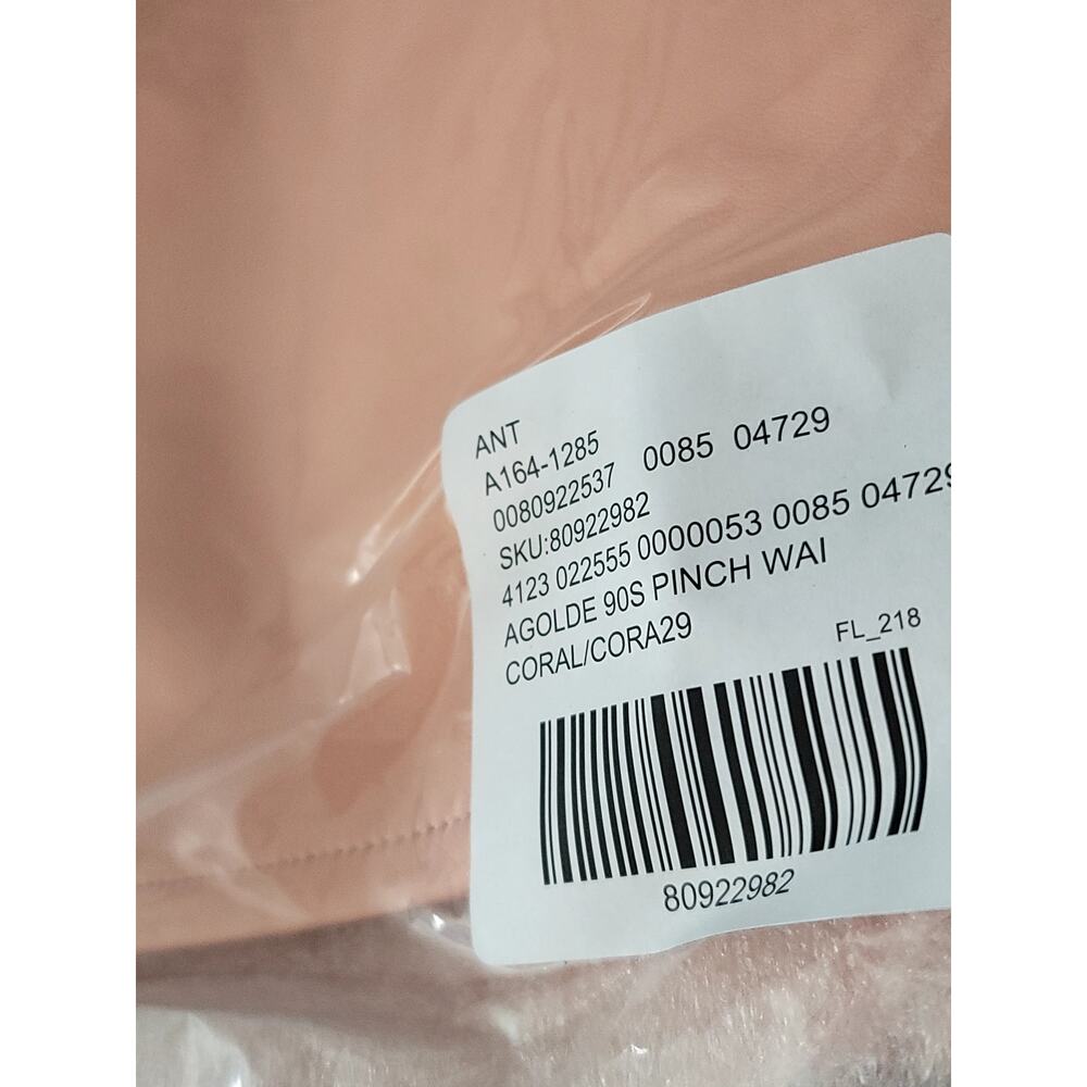 AGOLDE '90s Pinch Waist White Leather Pants - New 29 Waist - Picture 7 of 8